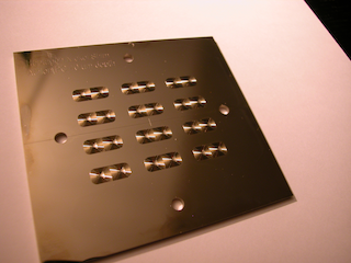 Nickel-Mold with array of fresnel lens-pairs